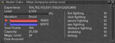 Signature for player Healer Gabo