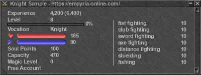 Signature for player Knight Sample