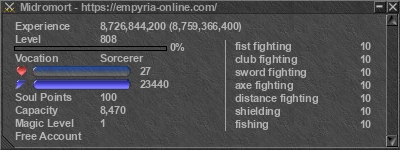 Signature for player Midromort