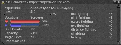 Signature for player Sir Calaverita