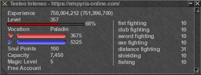 Signature for player Testeo Intenso