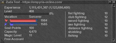 Signature for player Zuda Test